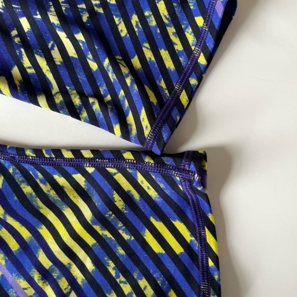 Athleta Capri Crop Lightweight Blue Yellow Leggings Size‎ S - Picture 11 of 12